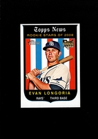 2008 Topps Heritage #650 Evan Longoria Rookie TAMPA BAY RAYS High Number   MINT